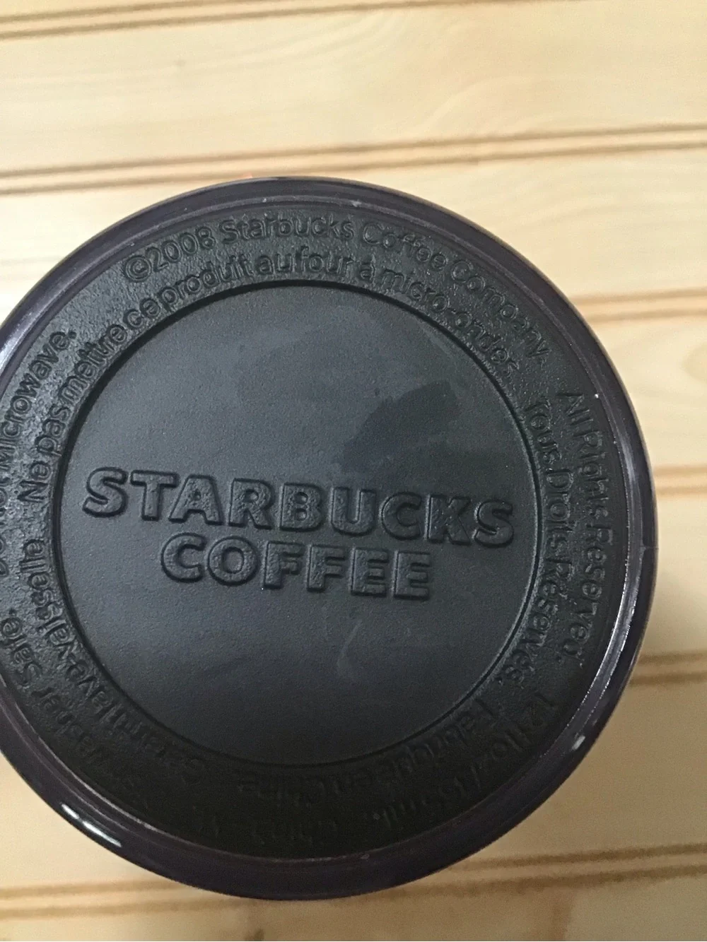 2008 Starbucks Metallic Copper Bronze Travel Tumbler with Black Lid NWT